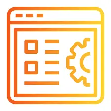 An icon representing web development or settings, suitable for a freelance digital marketing manager in Calicut.