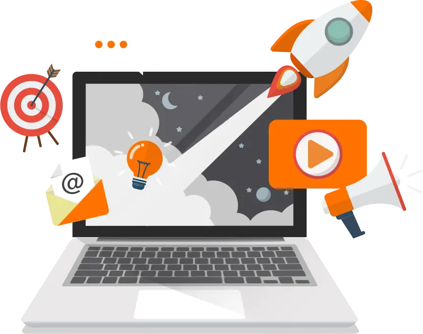 laptop banner of freelance digital marketing manager in calicut