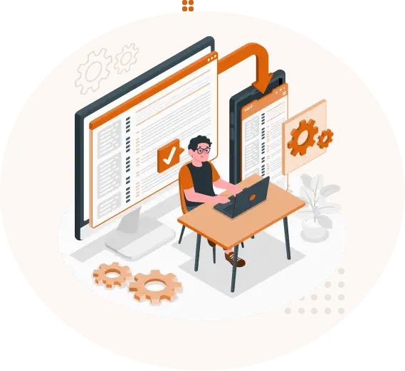 Freelance digital marketing manager in Calicut optimizing website content and SEO on a laptop